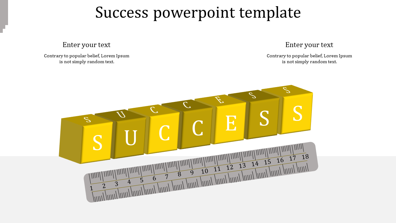 success powerpoint template-yellow